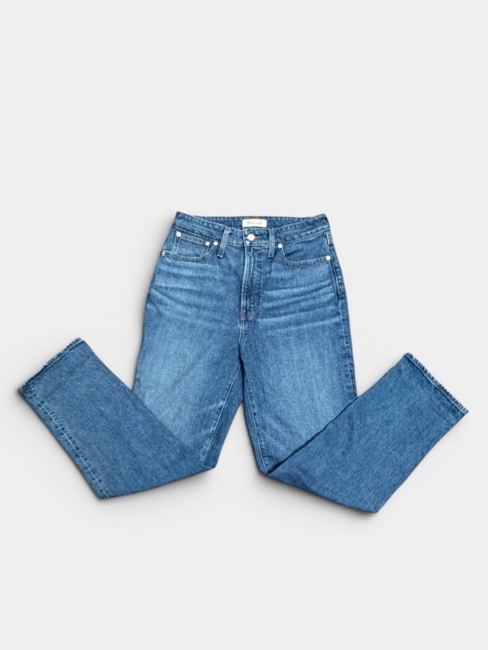Madewell Classic High-Rise Straight Leg Jeans - Blue